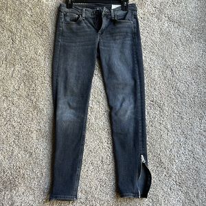 Rag & Bone Cate Mid-Rise Ankle Skinny Grey Color EUC Size 25
